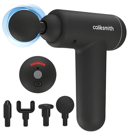 Massager Gun For Full Body Massager [4 Headsl] 6 Speed Mode Massager for Full Body Pain Relief, Muscle Relaxation of Neck, Shoulder, Back, Foot for Men & Women, Black.