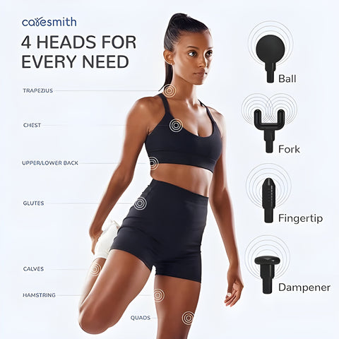 Massager Gun For Full Body Massager [4 Headsl] 6 Speed Mode Massager for Full Body Pain Relief, Muscle Relaxation of Neck, Shoulder, Back, Foot for Men & Women, Black.